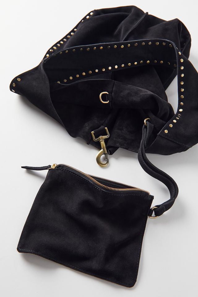 Alaïa Le Coeur Studded Leather Shoulder Bag Noir