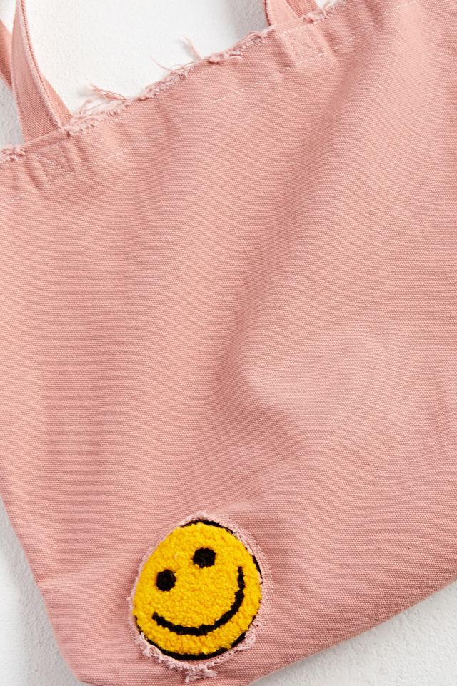 UO Smile Patch Distressed Canvas Tote Bag #2