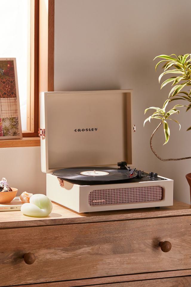 Crosley UO Exclusive Cream Rose Gold Voyager Bluetooth Record