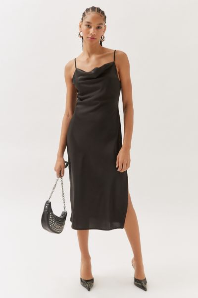 Cowl neck hot sale midi dress