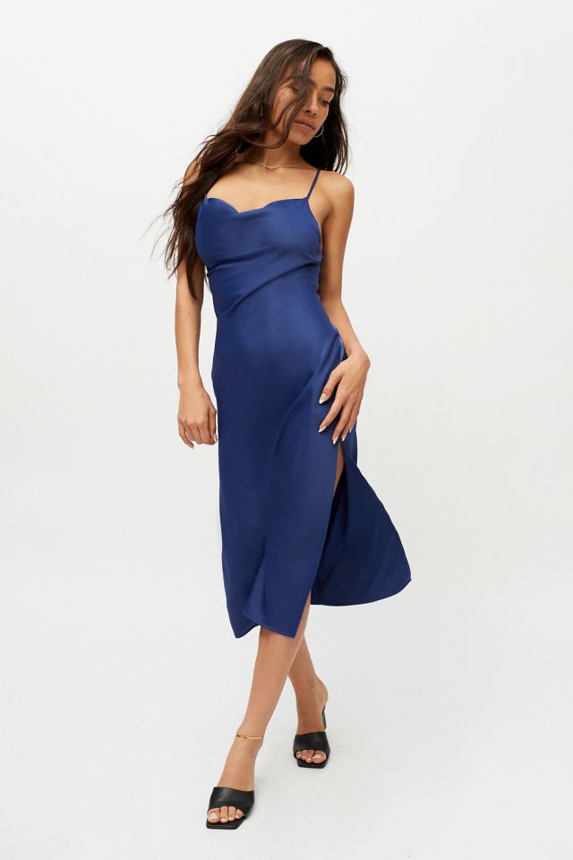 UO Mallory Cowl Midi Slip Dress