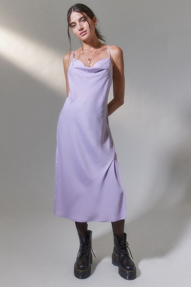 urbanoutfitters.com | Mallory Cowl Neck Midi Slip Dress