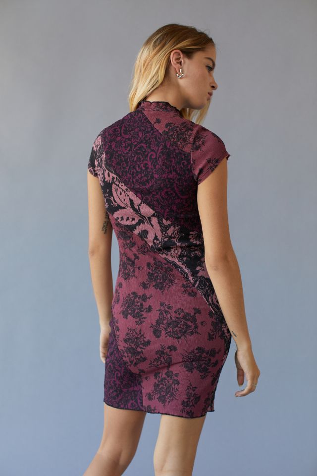 Robe Mini Moulante à Col Montant Nina Épissée UO #1
