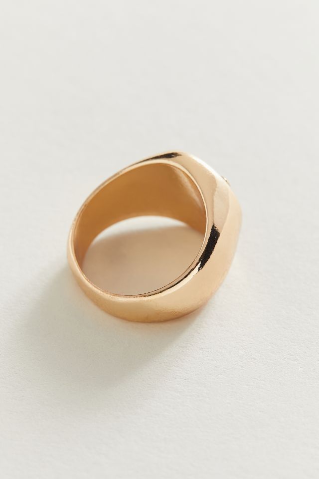 Enamel Butterfly Signet Ring #2