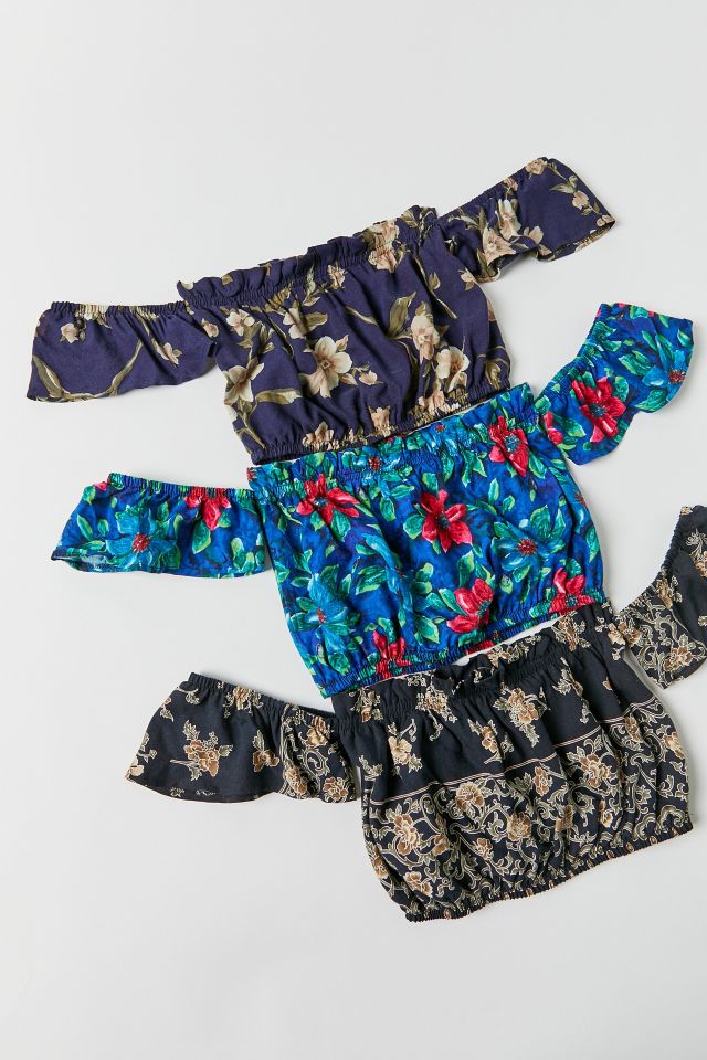 Urban Renewal Recycled Floral Off-The-Shoulder Top #4