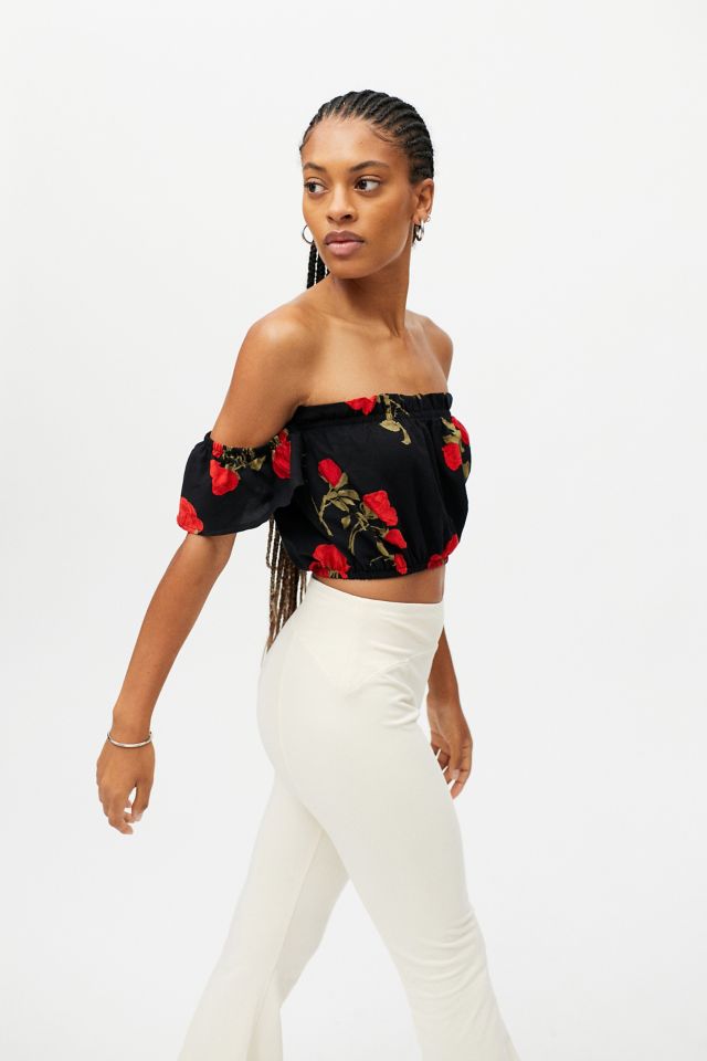 Urban Renewal Recycled Floral Off The Shoulder Top Urban Outfitters