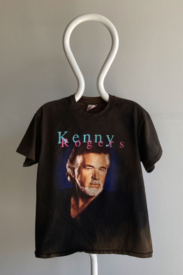 Vintage 90s Kenny Rogers Music T-Shirt with Cool Fading | Urban