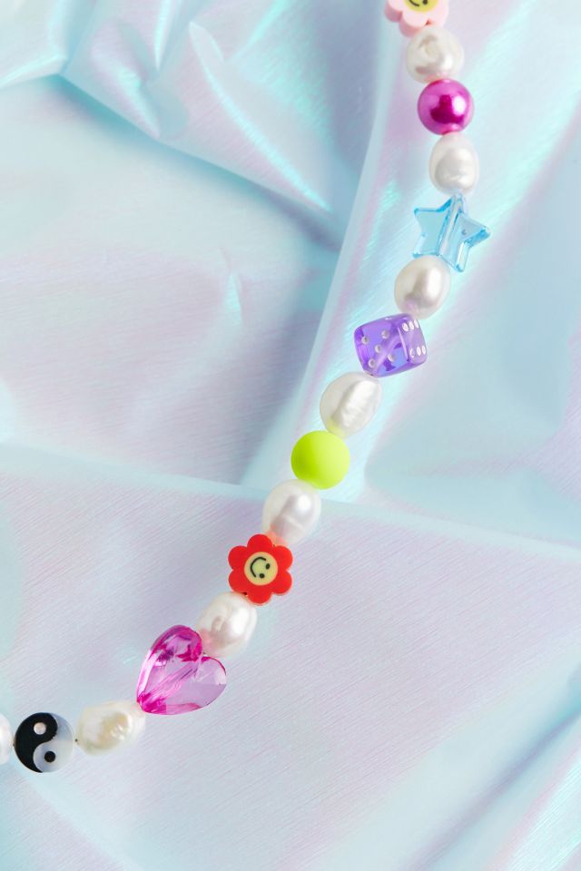 Blackcurrant Pop The NNENNA Rainbow Pearl Charm Choker Necklace #2