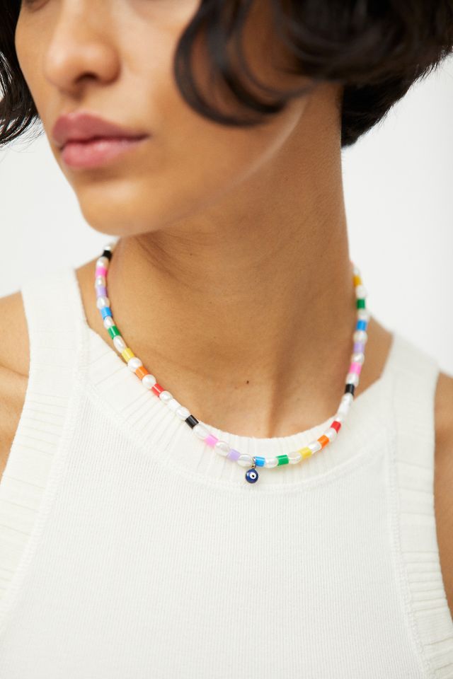 Blackcurrant Pop The TAI Rainbow Pearl Beaded Necklace #1