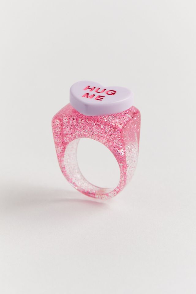 Bague en Résine CŒUR D'AMOUR Cassis Pop #1