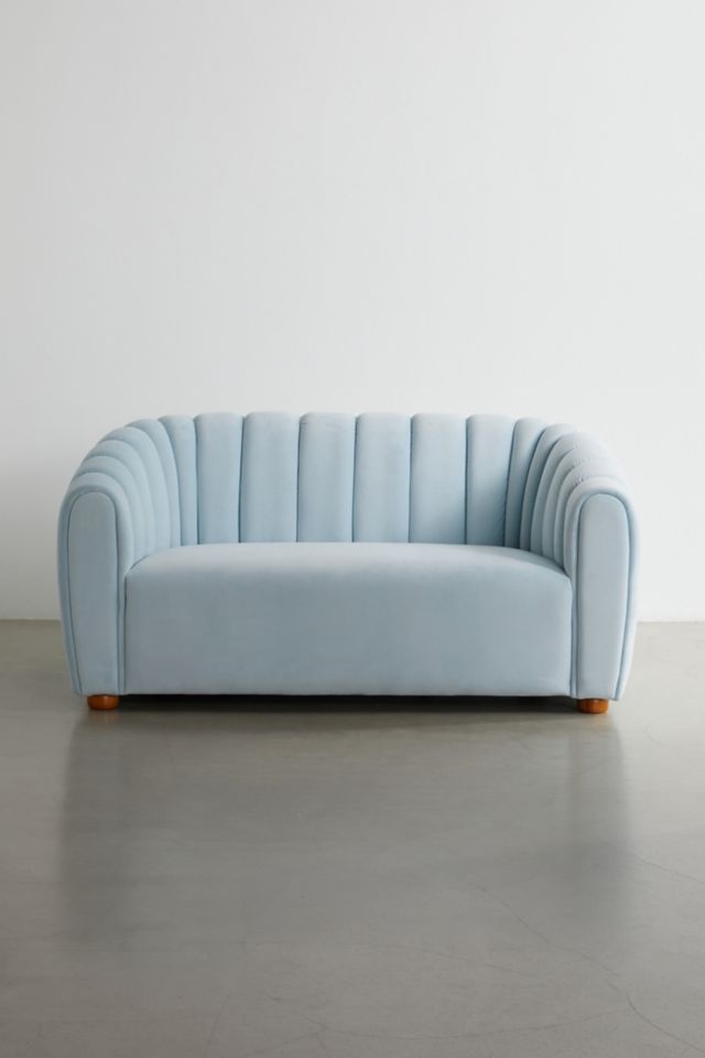Juliette Tufted Velvet Love Seat #1