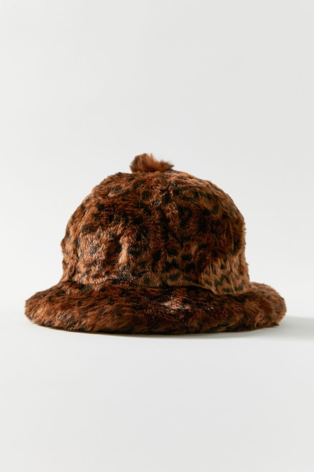 Kangol Faux Fur Casual Bucket Hat