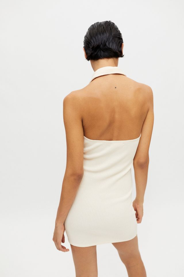 Robe Mini Licou Côtelée Preppy UO #1
