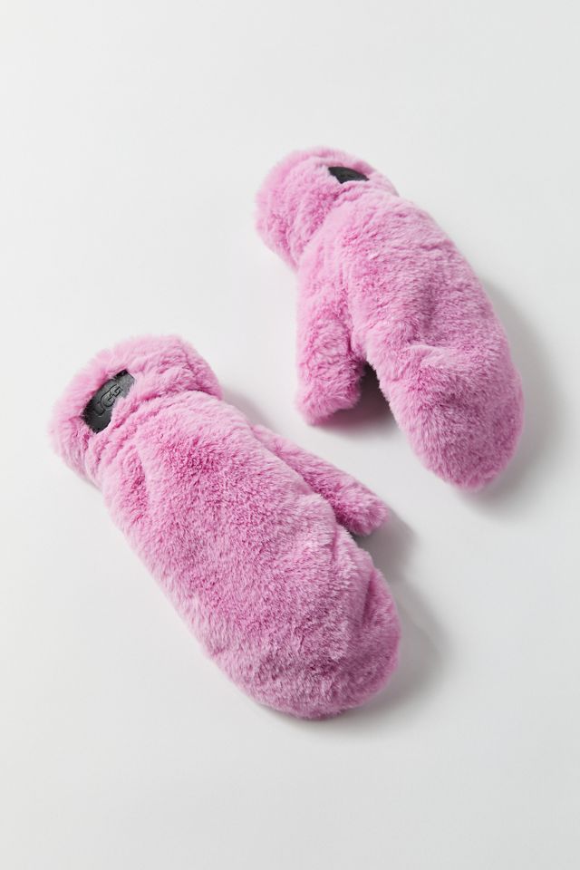 UGG All Over Faux Fur Mitten Urban Outfitters