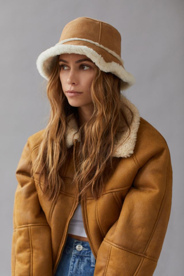 Ugg shearling bucket sale hat