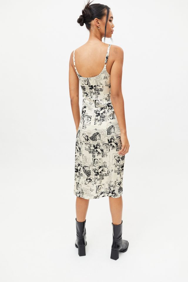 Robe Fourreau Mi-Longue Fendue Tiera UO #3