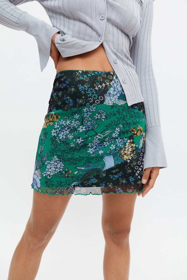 UO Printed Mesh Mini Skirt #3