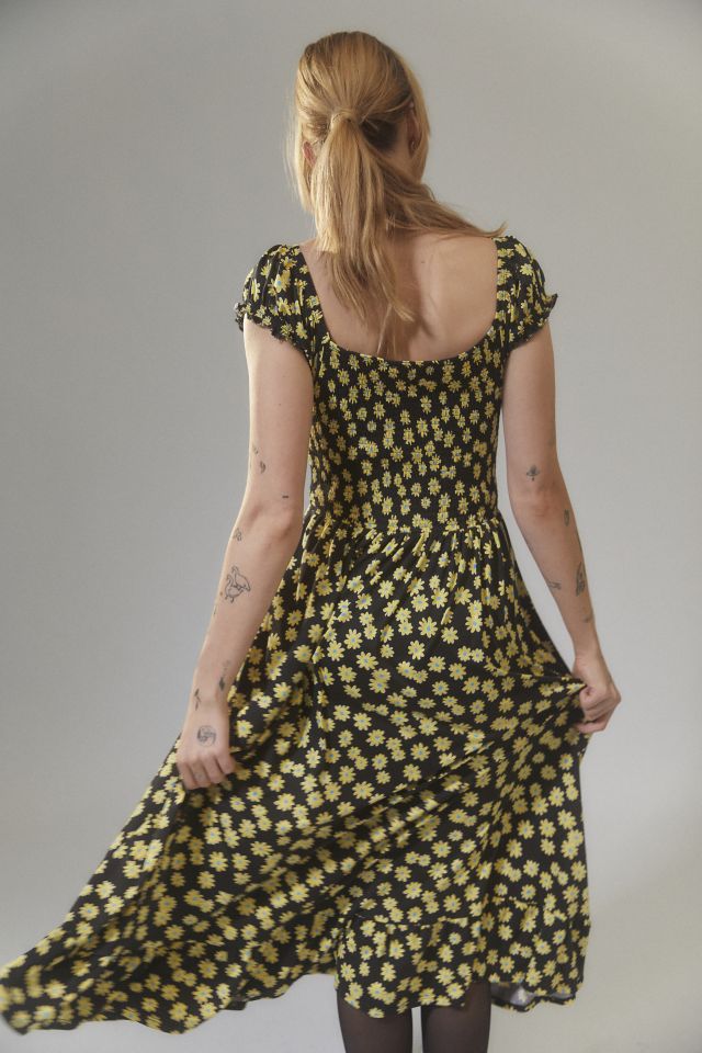 UO Tessie Puff Sleeve Midi Dress #1