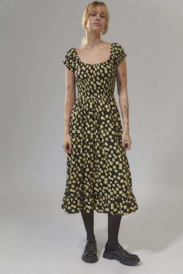 UO Tessie Puff Sleeve Midi Dress #3