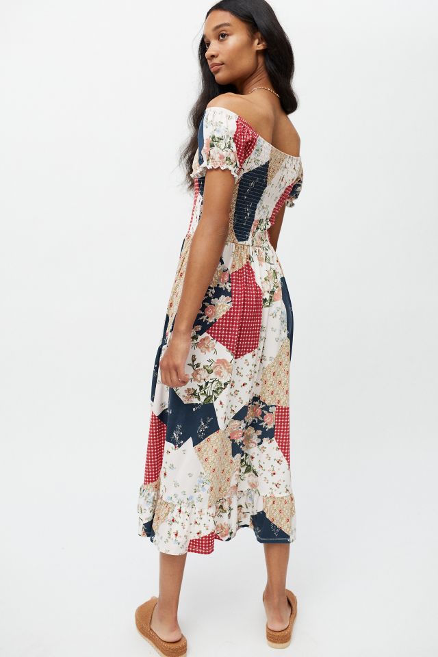 UO Tessie Smocked Sleeve Midi Dress #2