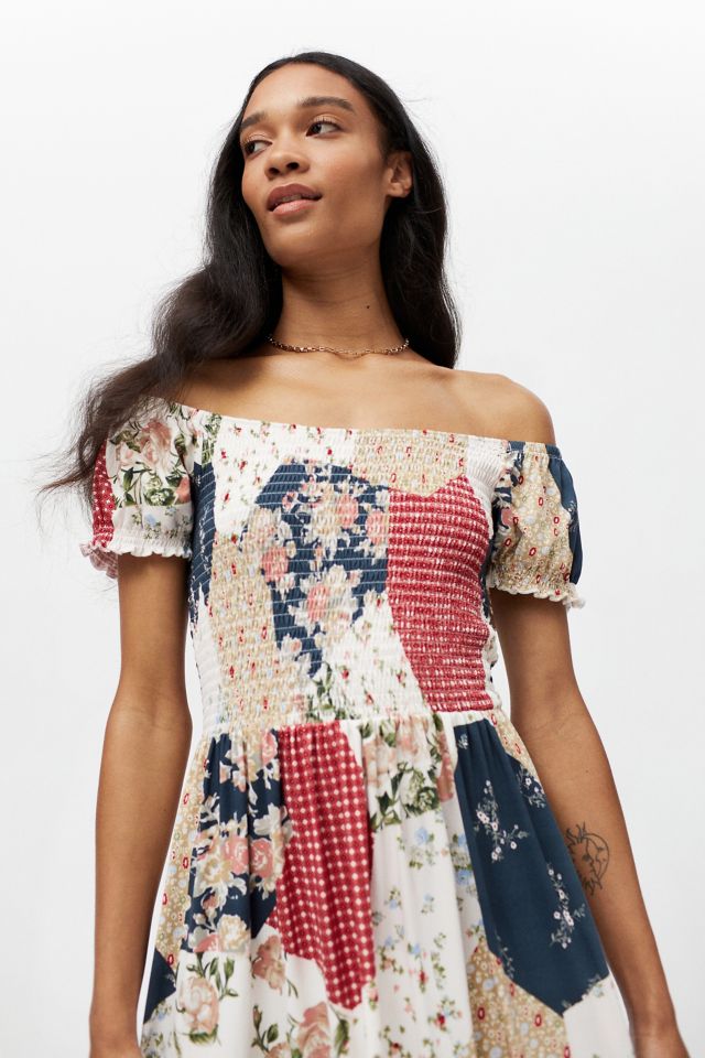 UO Tessie Smocked Sleeve Midi Dress #3