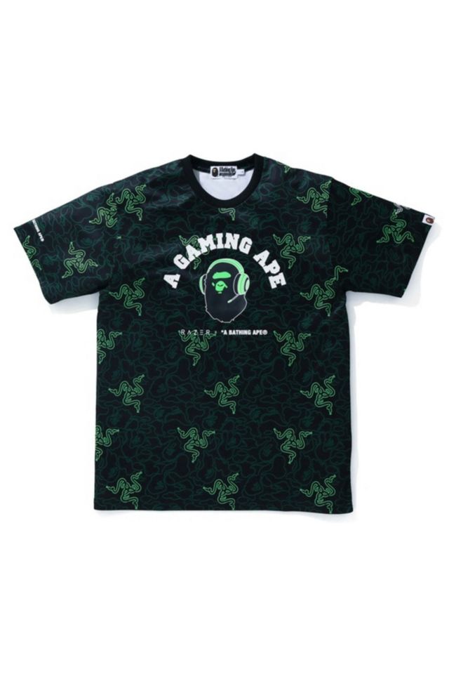 Neon green bape shirt online