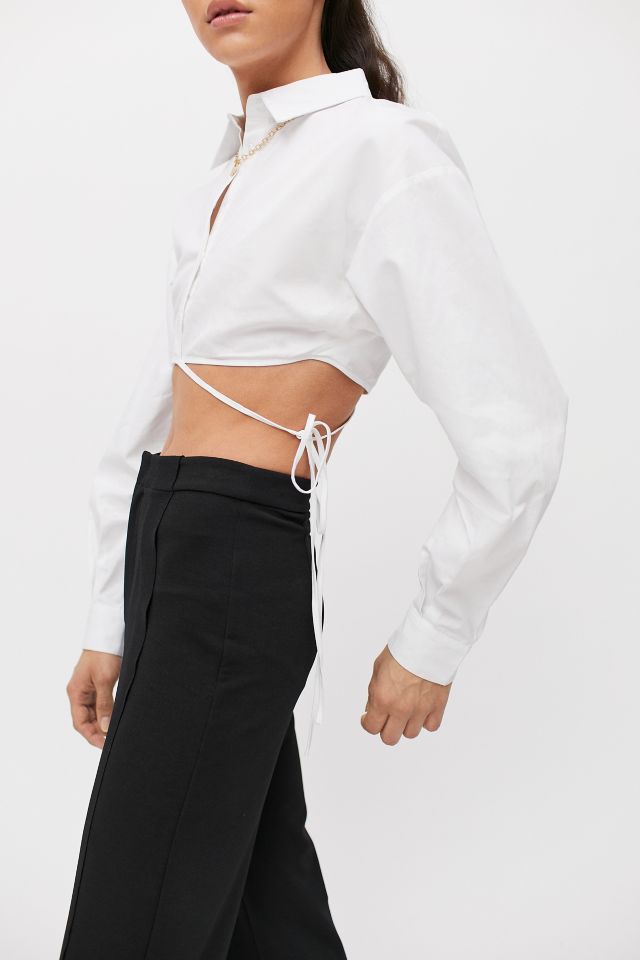 Lioness Hideaway Cropped Button-Down Shirt #1