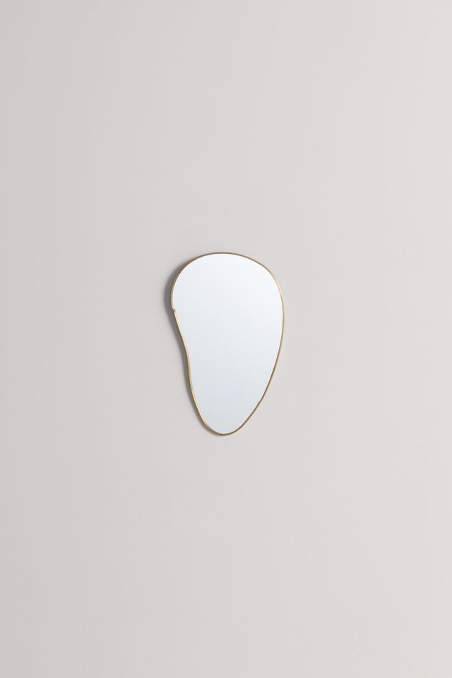 Miroir Mural Organique en Or #1