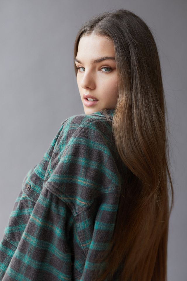 BDG Caleb Cropped Flannel Shirt