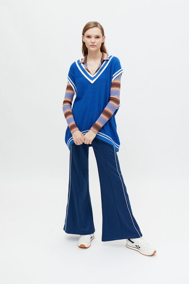 Urban Outffiters + BDG Claudia Tricot Wide Leg Track Pant