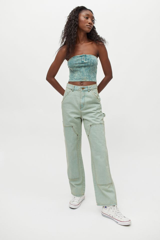 BDG, Pants & Jumpsuits, Bdg Mom High Rise Blue Corduroy Straight Pants  Womens Size 33 Urban Outfitters