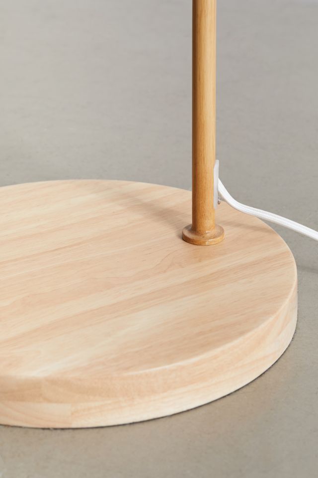 Sanna Floor Lamp - Elegant Curved Design & Pleated Shade