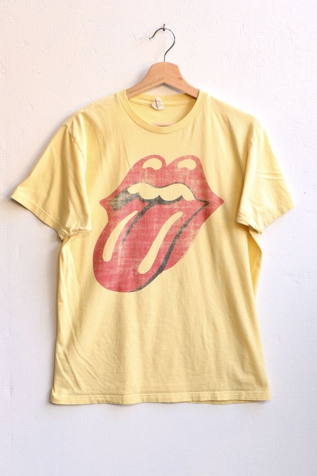 Rolling stones sale yellow shirt