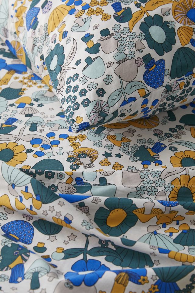 Mushroom And Flowers Sheet Set #1