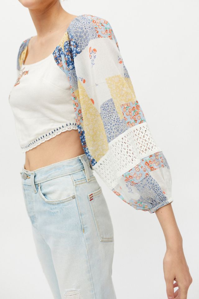 Blouse Patchwork Brodée Issa UO #4