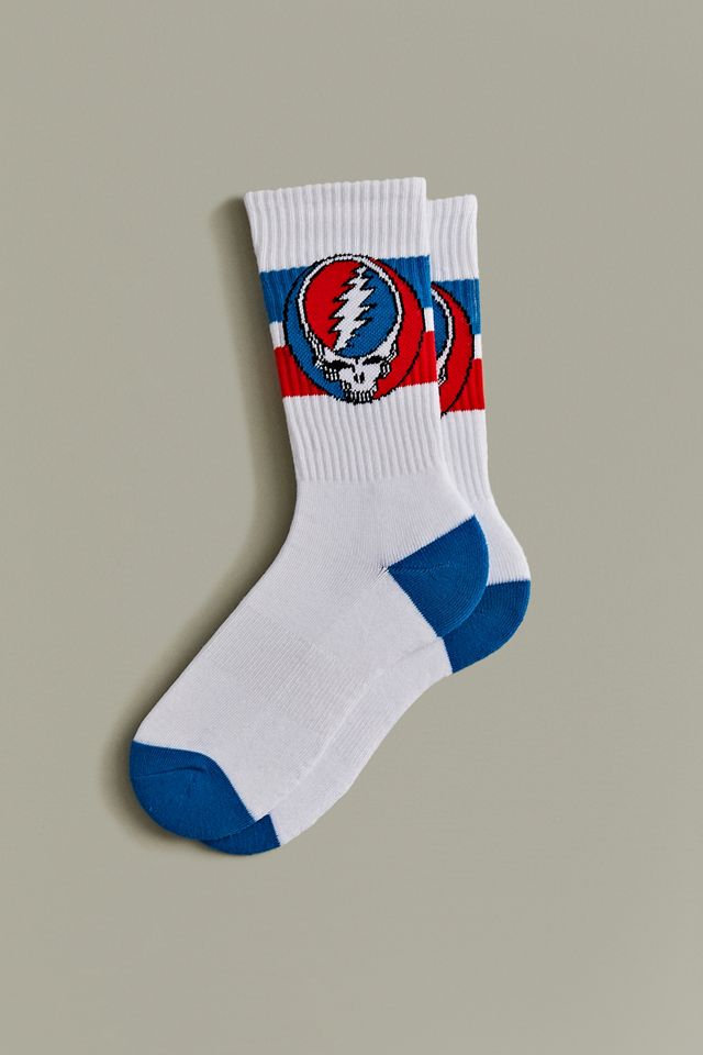 Grateful Dead Stripe Stealie Stripe Crew Sock | Urban Outfitters