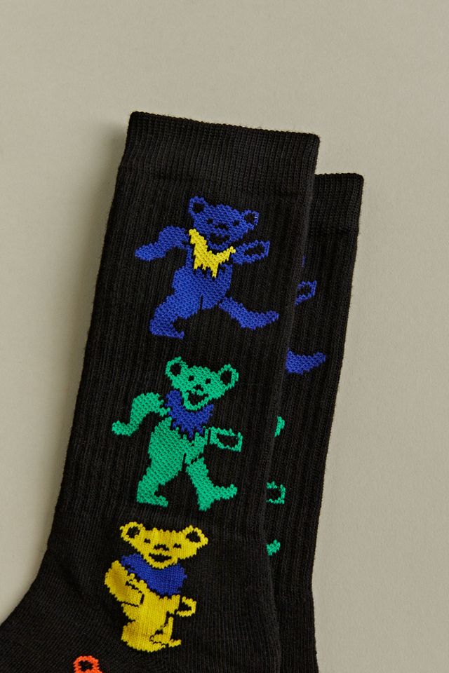 Grateful Dead Vertical Dancing Bears Crew Sock | Urban Outfitters Canada