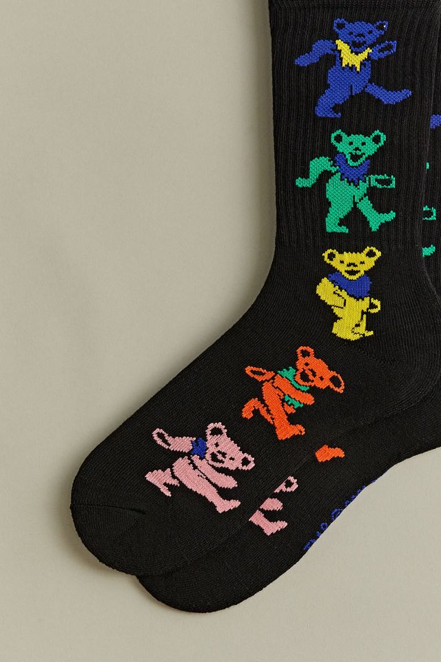 Grateful Dead Vertical Dancing Bears Crew Sock | Urban Outfitters
