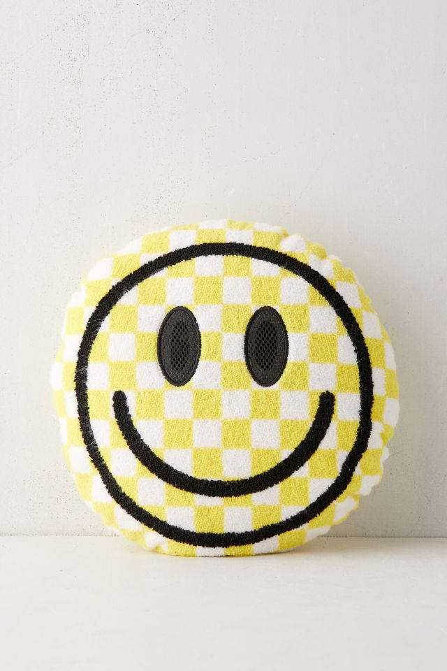 Happy Face Throw Pillow Bluetooth Speaker #2
