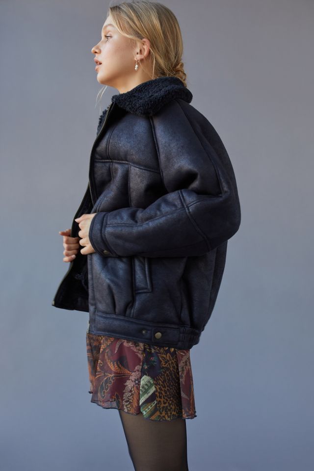 UO Faux Shearling Jacket #4