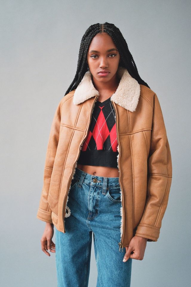 Urban Outfitters + Melanie Faux Shearling Jacket