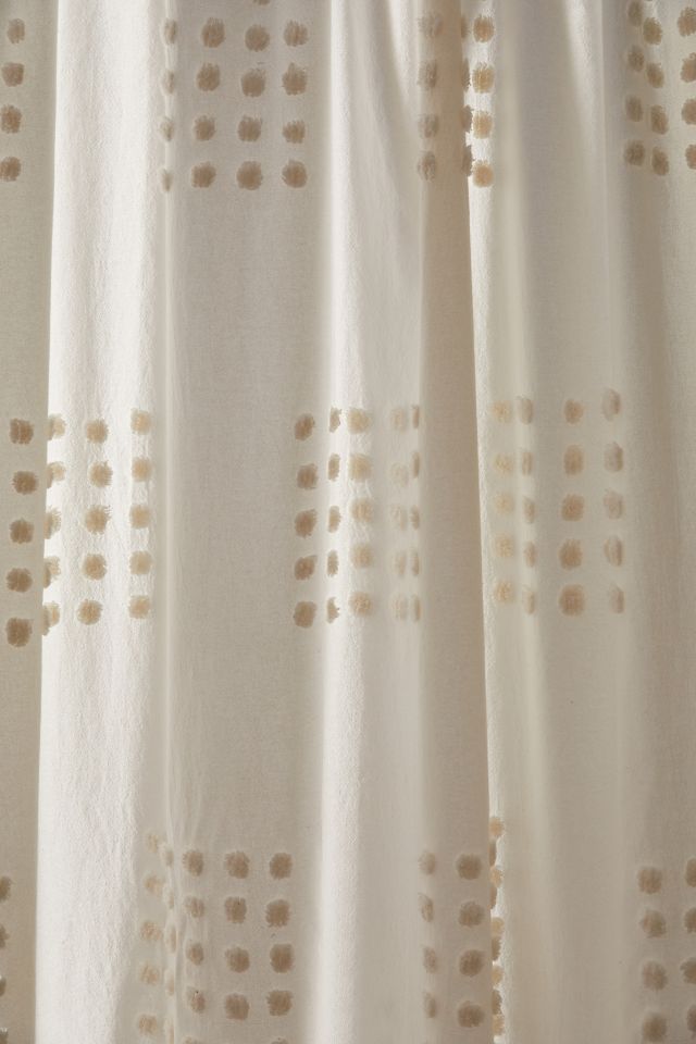 Grid Tufted Shower Curtain #1