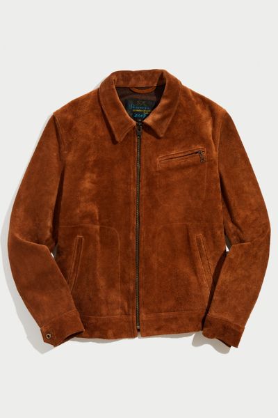 オ*ジ様 80s short suede leather Harrington Vintage Dickies 80s Suede Leather Harrington Jacket - Medium