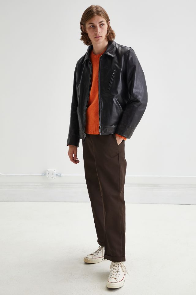ジャケット・アウター PAIR SLOPE short leather Harrington jkt The Hidalgo Leather Harrington Jacket in Black — J.L. Rocha