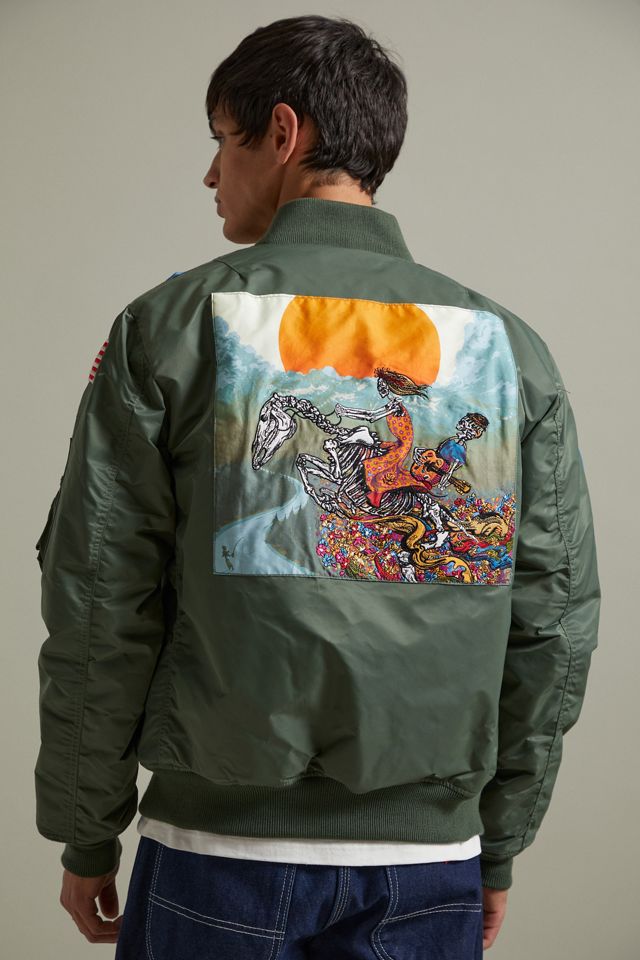 SCHOTT ショット × GRATEFUL DEAD コラボ MA-1 Schott X Grateful Dead MA-1 Bomber Jacket | Urban Outfitters