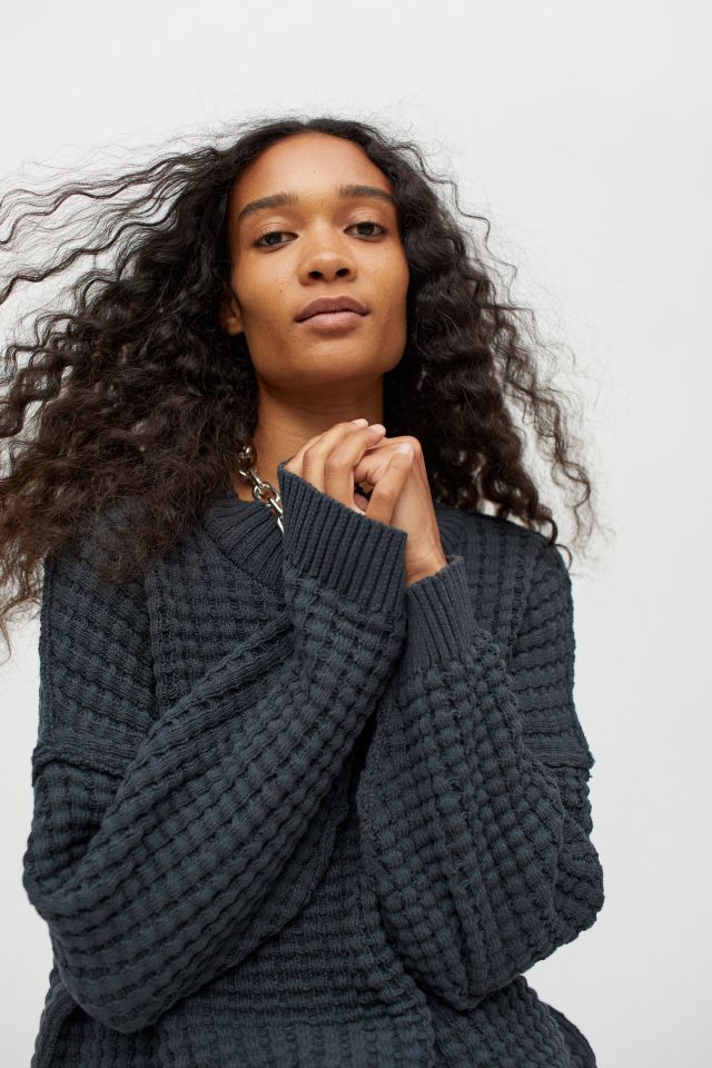 BDG Max Oversized Waffle Knit Sweater Urban Outfitters Canada