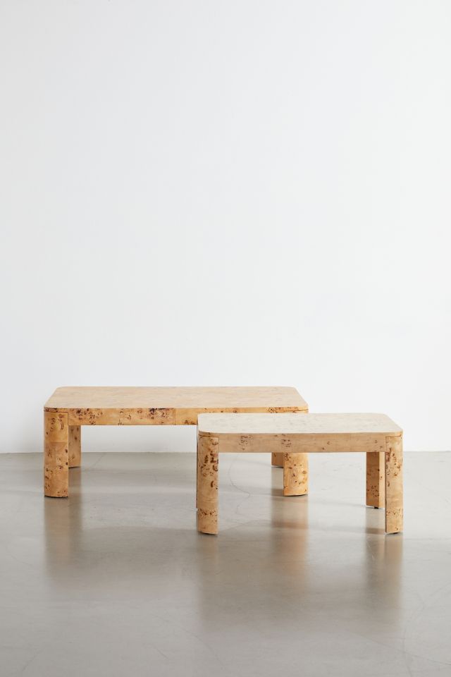 Cora Burl Wood Veneer Coffee Table #1