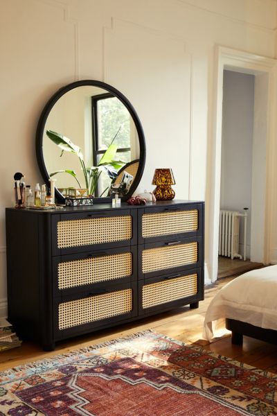 Urban Outfitters Mabelle Dresser Mirror In Black