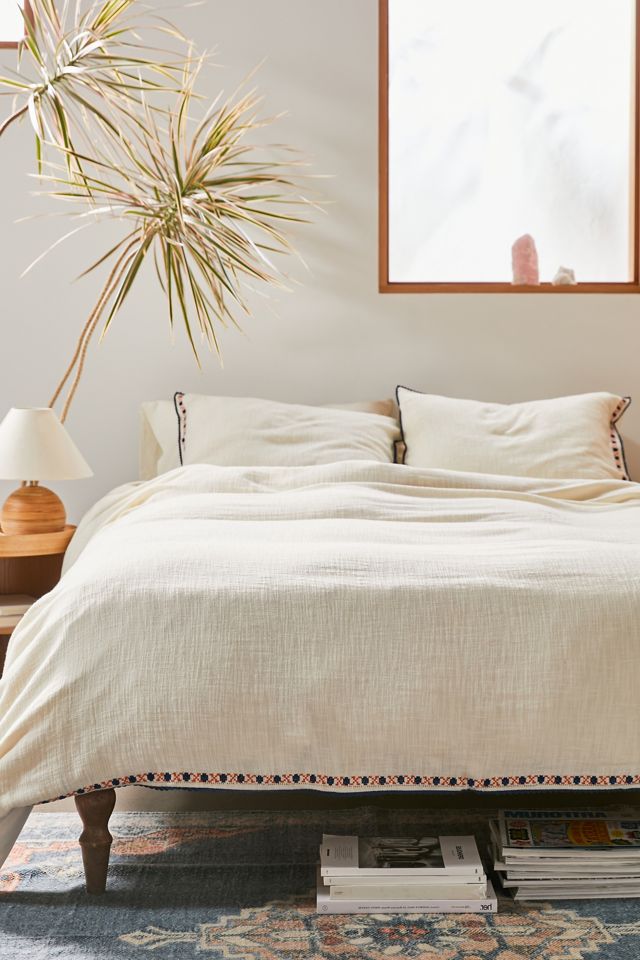 XOXO Cozy Slub Embroidered Duvet Cover Urban Outfitters