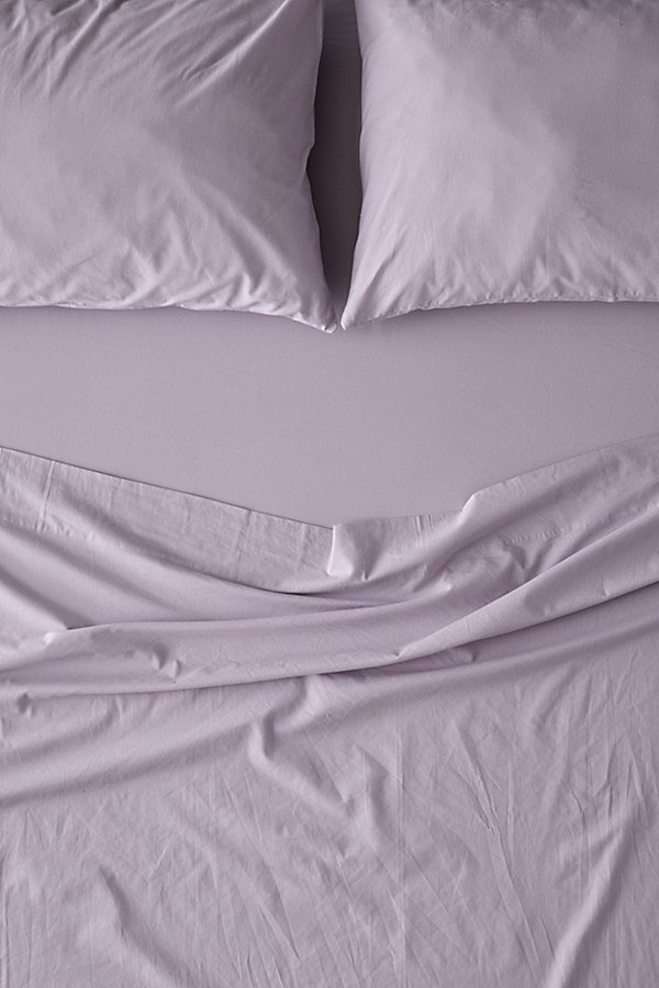 Urban Renewal Recycled Cotton Percale Sheet Set In Lilac